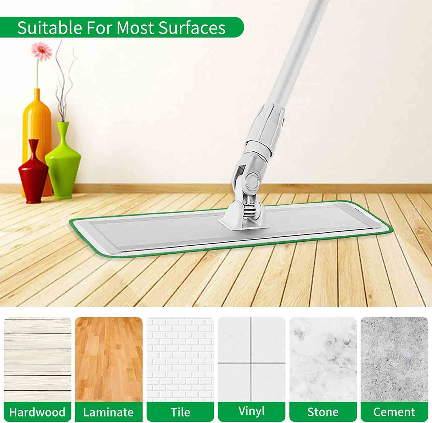 Keepow Microfiber Mop Pads for Bona Turbo Microfiber Mop