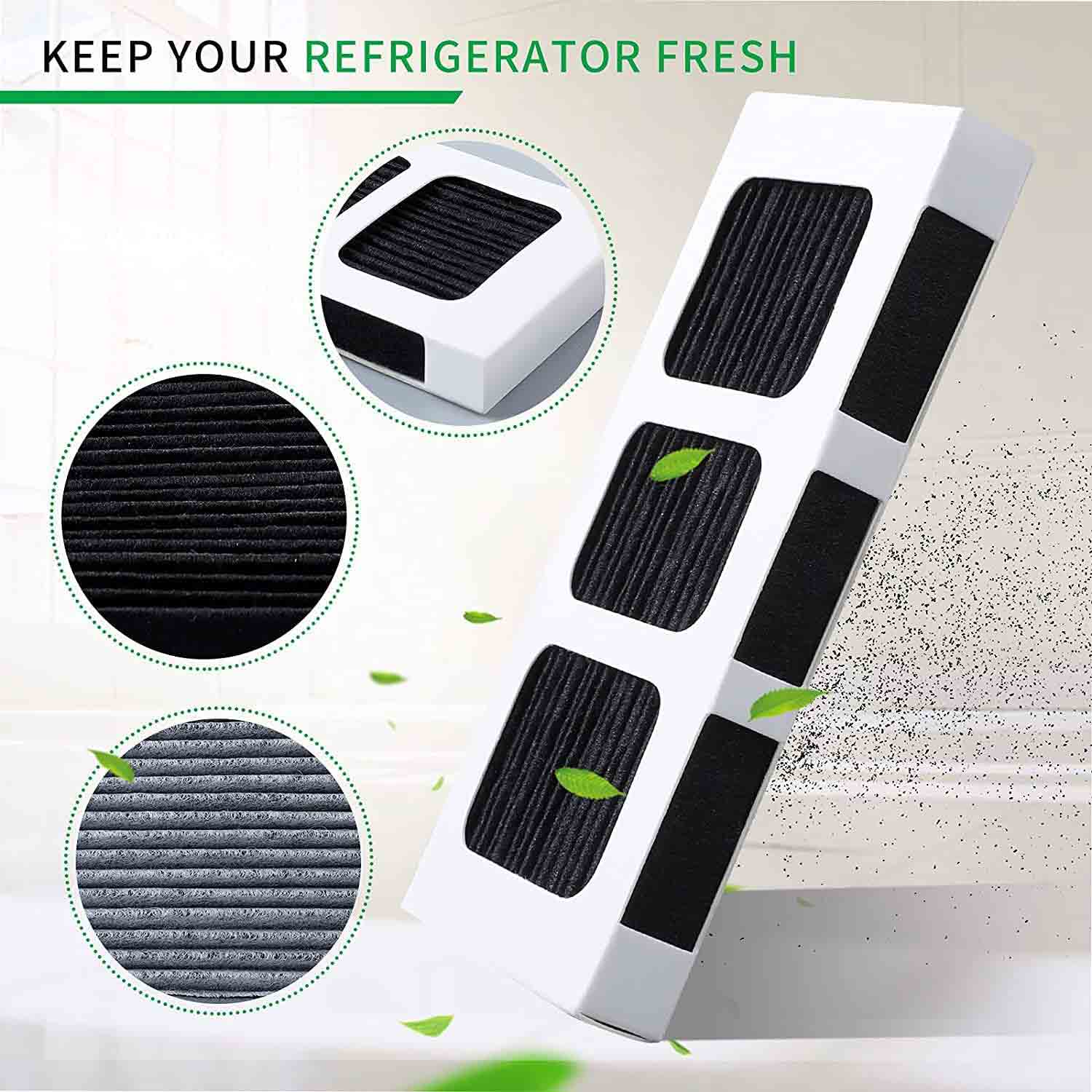 KEEPOW Paultra2 Refrigerator Air Filter Compatible with Frigidaire