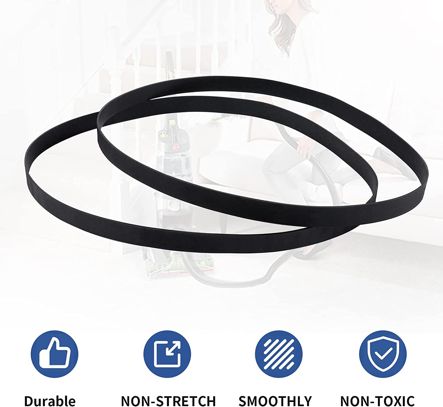 KEEPOW Part #440005536 Replacement Belts Fit for Hoover FH51000 FH51001 FH51002 Dual Power Max Carpet Cleaner