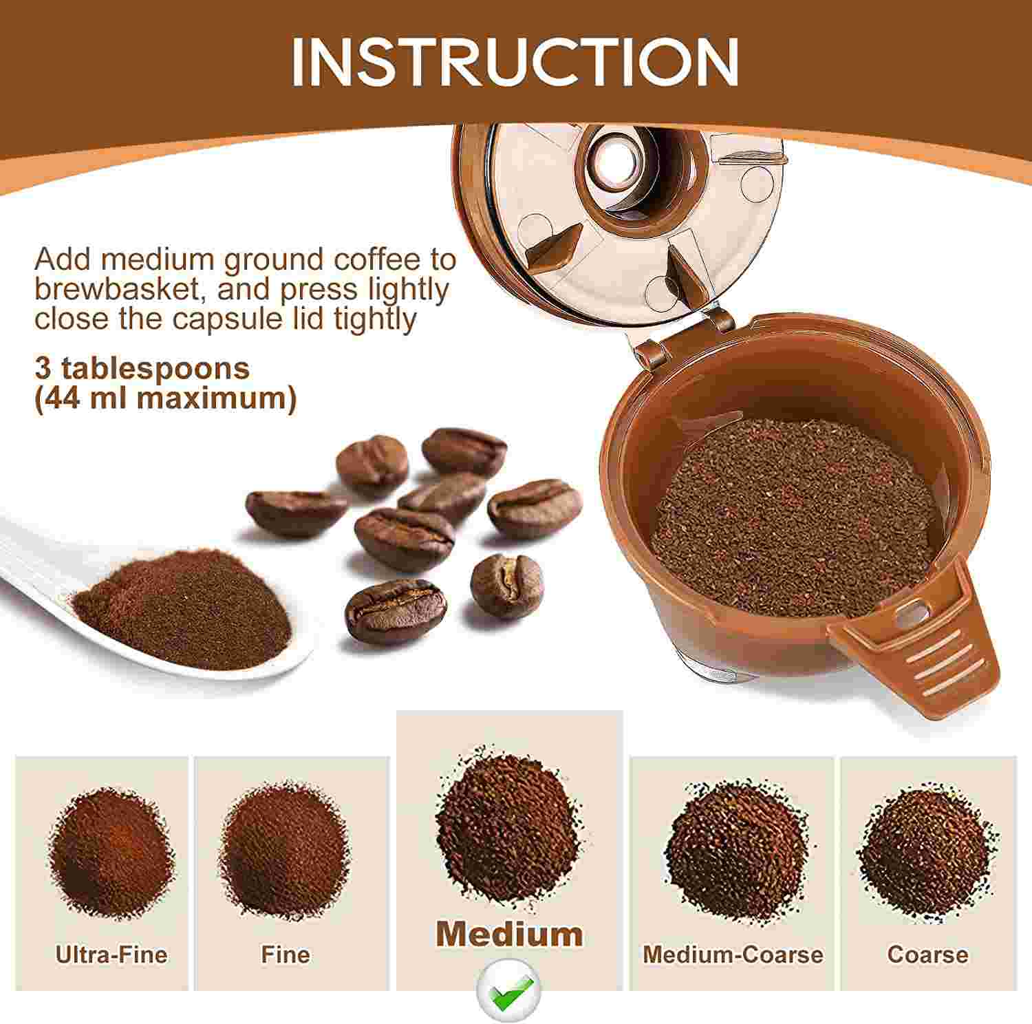 KEEPOW Reusable Single Serve Coffee Filter Coffee Brew Basket