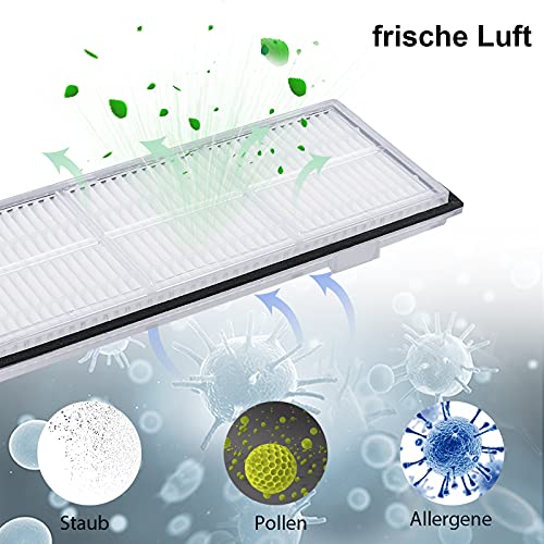 KEEPOW Lot de 16 accessoires pour aspirateur Roborock S7 S7+ T7 T7 Plus, 6 filtres Hepa + 6 brosses latérales + 4 chiffons de nettoyage