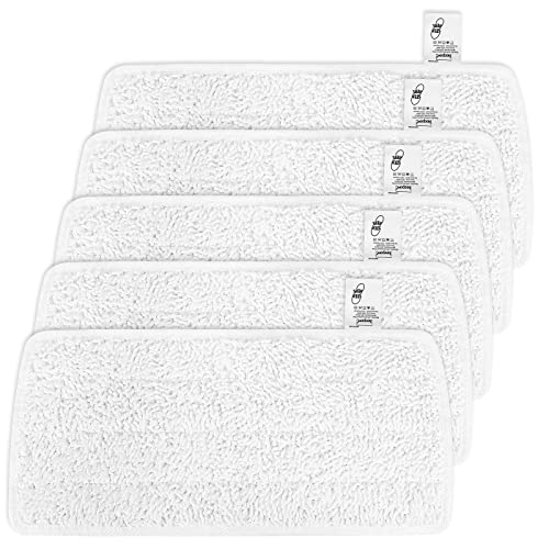 KEEPOW Lot de 5 housses de rechange pour nettoyeur vapeur Vileda XXL - Pour nettoyeur vapeur Vileda Steam Plus XXL - Lavable en blanc
