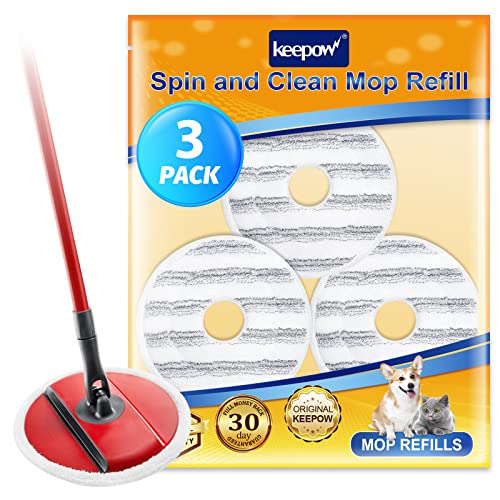 KEEPOW Lot de 3 recharges pour balai Spin and Clean
