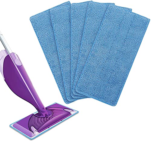 KEEPOW Lot de 5 serpillères de rechange compatibles avec Flash Powermop (Bleu)