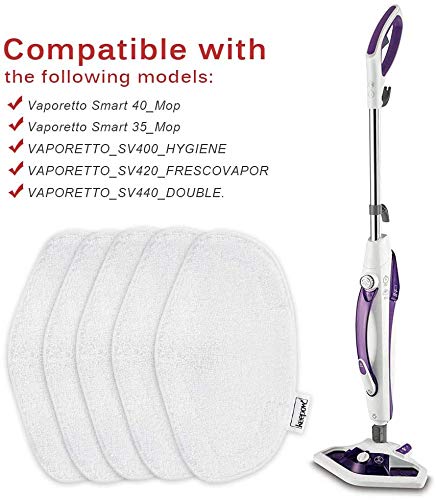 KEEPOW 4801M 8 Panni Lavabili Compatibile per Polti Vaporetto PAEU0332, Bianche