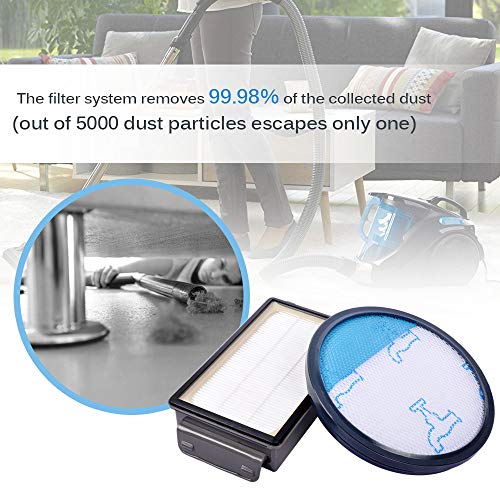 KEEPOW 2 Filtros HEPA y Espuma para Aspiradoras Rowenta ZR005901 Compact Power Cyclonic RO3753EA, O3718EA, RO3724EA, RO3731EA, RO3753EA, RO3786EA, RO3798EA Tefal/Moulinex