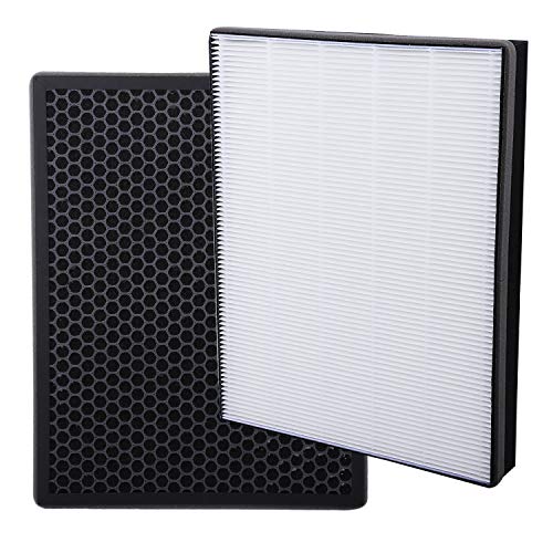 KEEPOW Lot de 2 filtres de rechange pour purificateur d'air AC4012/10 | Filtre HEPA et charbon actif AC4123/10 et AC4124/10 1+1