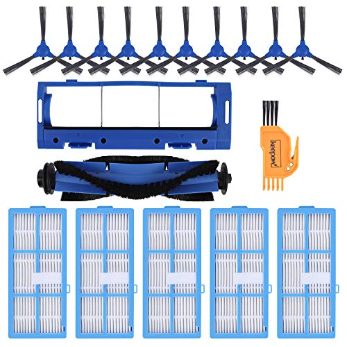 KEEPOW Kit Accessoires de Rechange pour Kyvol E31 E30 et E20, Accessoires Cybovac Robot Aspirateur avec Filtres HEPA Éponge/ Brosses/ Brosses Principales/ Protège- Brosse et Brosse de Nettoyage