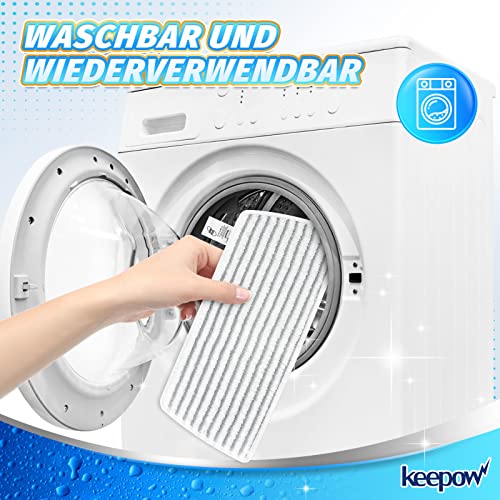 KEEPOW Lot de 6 housses de rechange pour nettoyeur vapeur Vileda Steam Plus XXL - Lavable en gris