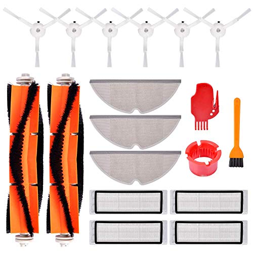 Lot de 18 accessoires pour roborock S6 MaxV, S6 Pure, S5 Max, S50, S55, E4 - Pièces de rechange pour robot aspirateur KEEPOW (S5 Max & S6 MaxV)