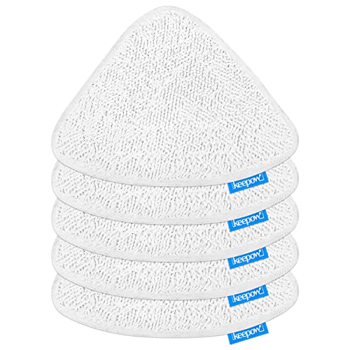 KEEPOW Lot de 5 tampons de rechange pour balai vapeur Viledas Steam Mop Plus et Viledas Steam Mop - Lavables
