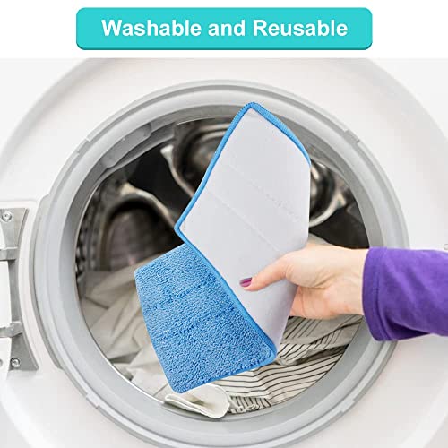 KEEPOW Lot de 5 serpillères de rechange compatibles avec Flash Powermop (Bleu)