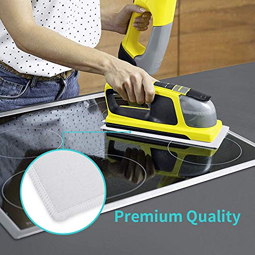 KEEPOW Microfibre Cloths Compatible with Kärcher KV 4 Cleaning Cloth, Velcro Fastening and Washable Pack of 5
