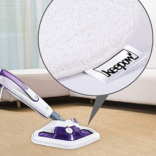 KEEPOW 4801M 8 Panni Lavabili Compatibile per Polti Vaporetto PAEU0332, Bianche