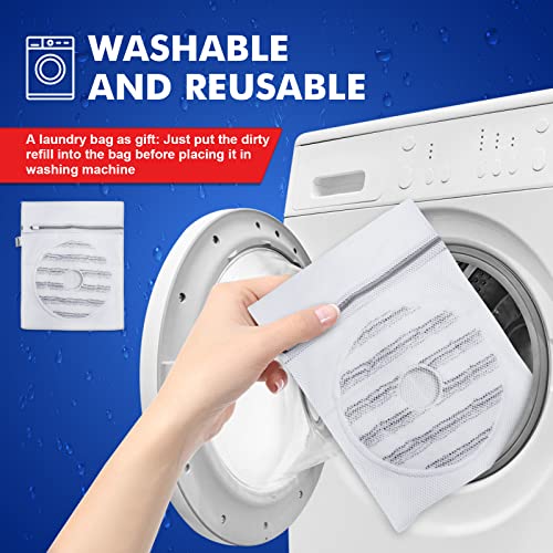 KEEPOW Lot de 4 pour Recharge de vadrouille Vileda Spin and Clean, Recharge Lavable et réutilisable pour tête de vadrouille Vileda Spin