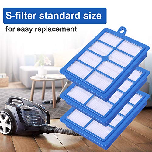 KEEPOW Lot de 3 filtres d’évacuation HEPA13 pour Philips/AEG/Electrolux/Tornado/Volta