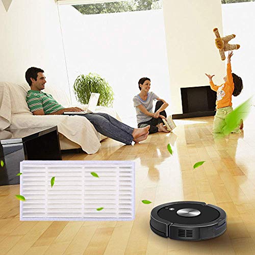 KEEPOW Kit de remplacement avec filtre et brosses latérales pour Robot Medion MD16192, MD18500, MD18501, MD18600 Ensemble de 14