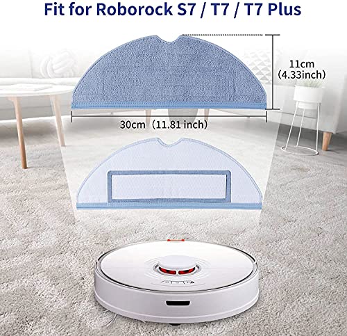 KEEPOW 6703M 10 panni adatti per aspirapolvere Xiaomi Roborock S7 / S7+ / T7 / T7plus, riutilizzabili e lavabili, materiale nuovo