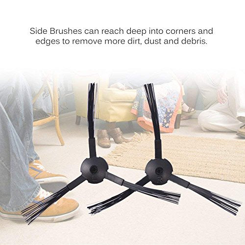 KEEPOW Accessoires Filtre HEPA pour ZACO V5x V5S Pro, ILIFE V3S V5S Pro - Robot Aspirateur et de Nettoyage(6 Filtre, 6 Lingettes et 8 Brosses Latérales)