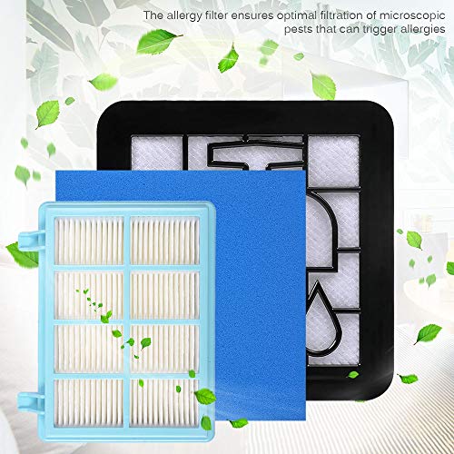 KEEPOW Allergy Filters for Philips PowerPro Active Replacement FC8010/01, Family Pack of 3 Set