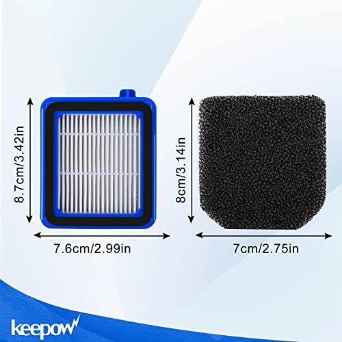 KEEPOW Filter Set for AEG QX6, QX7, QX8-2, ASKW1 - Accessories Replacement Filter Vacuum Cleaner with 4 Pre-Motor Filters, 4 Washable Hygiene Filters, 1 Cleaning Brush