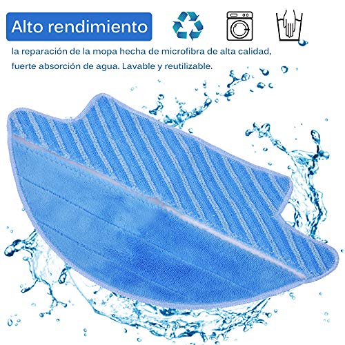 KEEPOW 15 Pack Kit Accesorios for Cecotec Conga Excellence 3090 Robot Vacuum Cleaner, Replacement Parts 4 Hepa Filters 8 Side Brushes 2 Mops 1 Main Brush