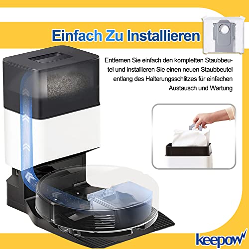 KEEPOW Sacs à poussière pour Accessoires Roborock S7 Maxv Ultra, Sacs de Rechange pour aspirateur Roborock S7 MaxV Ultra/S7 Pro Ultra/Q7 Max+/Q5+, Grande capacité 3L
