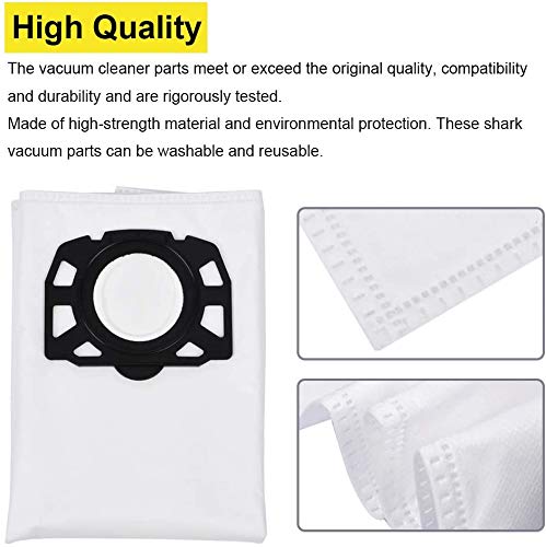 KEEPOW 8 Pack Fleece Filter Bags for Karcher WD4 WD5 WD5 / Premium MV4 MV5 MV6 Wet & Dry Vacuum Cleaner