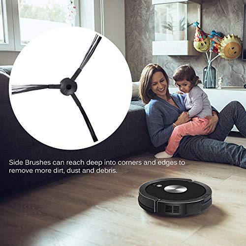 KEEPOW Kit de remplacement avec filtre et brosses latérales pour Robot Medion MD16192, MD18500, MD18501, MD18600 Ensemble de 14