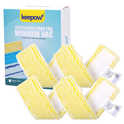 KEEPOW Window Vac Cleaner Pads for Karcher WV 1, WV 2 Plus, WV 5 Plus N, WV 6 Plus N Window Vac Microfibre Mop, Accessories for Karcher Window Vac Spares