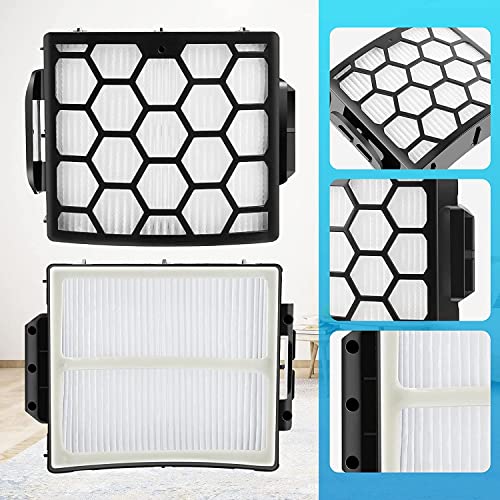 KEEPOW Lot de filtres de rechange pour aspirateur vertical Shark NV602UK, NV602UKT, 2 filtres HEPA, 4 filtres en mousse et 4 filtres en feutre