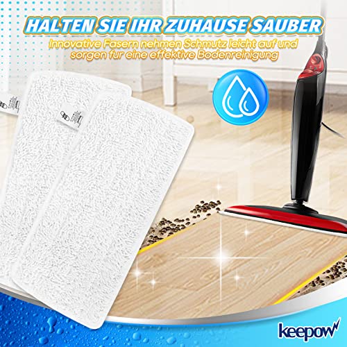 KEEPOW 8 für Vileda Steam XXL Ersatzbezug, Ersatzbezüge Kompatibel Mit Vileda Steam XXL Dampfreiniger und Vileda Steam PLUS XXL Dampfreiniger, Waschbar für Vileda Dampfreiniger XXL Ersatzbezüge