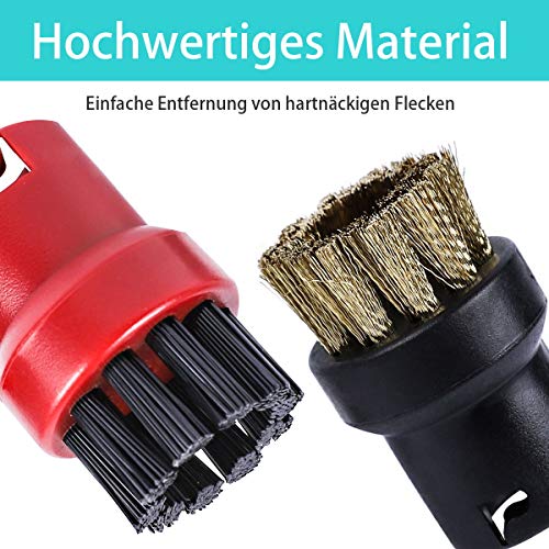 KEEPOW 8 Stück Kärcher Rundbürstenset, Rund Düse für Kärcher Dampfreiniger Zubehör SC1 SC2 SC3 SC4 SC5