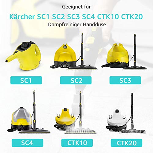 KEEPOW 8 Stück Kärcher Rundbürstenset, Rund Düse für Kärcher Dampfreiniger Zubehör SC1 SC2 SC3 SC4 SC5
