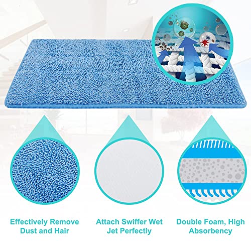 KEEPOW Lot de 5 serpillères de rechange compatibles avec Flash Powermop (Bleu)