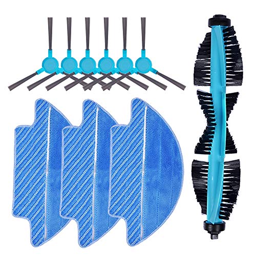 KEEPOW 0803R Kit ricambi per Cecotec Conga 3090 3490, ricambio per robot aspirapolvere 6 spazzole laterali + 3 mope + 1 spazzola principale