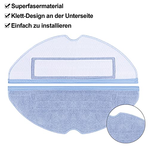 KEEPOW Lot de 16 accessoires pour aspirateur Roborock S7 S7+ T7 T7 Plus, 6 filtres Hepa + 6 brosses latérales + 4 chiffons de nettoyage