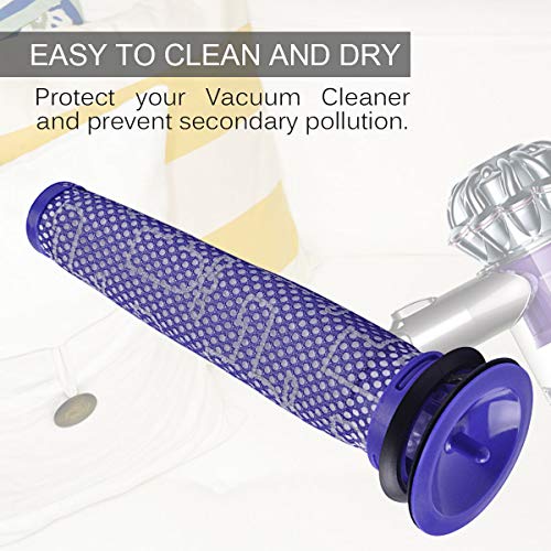 KEEPOW Filtre pour Aspirateur Dyson V8 V7 V6 DC62 Accessoire, Pre-Moteur Filtres de Rechange pour Dyson DC58 DC59 DC61 965661-01 Lot de 3