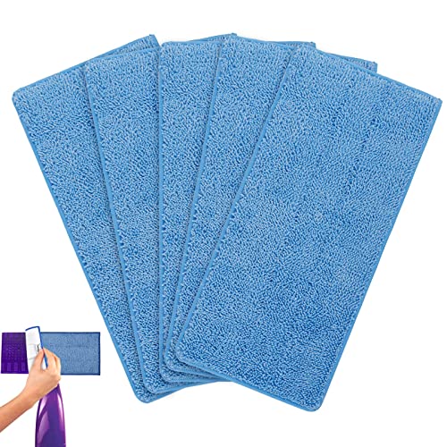 KEEPOW Lot de 5 serpillères de rechange compatibles avec Flash Powermop (Bleu)