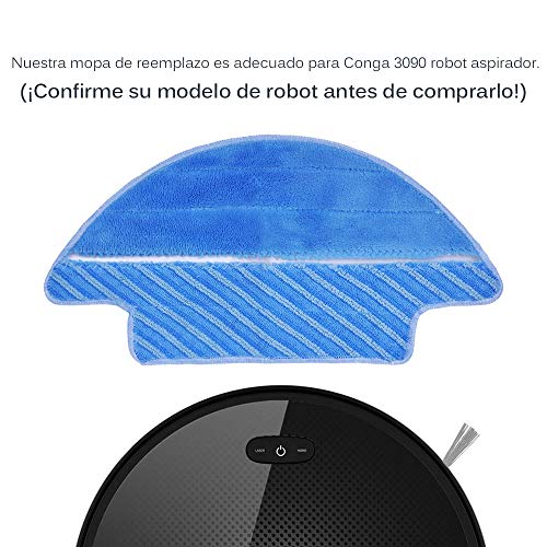 KEEPOW 15 Pack Kit Accesorios for Cecotec Conga Excellence 3090 Robot Vacuum Cleaner, Replacement Parts 4 Hepa Filters 8 Side Brushes 2 Mops 1 Main Brush