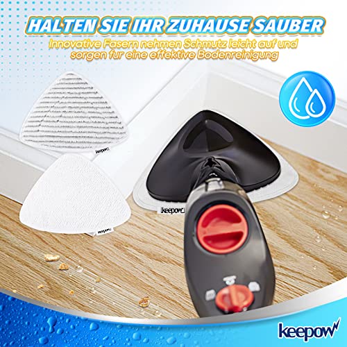 KEEPOW 8 Rechange pour Nettoyeur Vapeur Vileda Steam - Compatible avec Le Nettoyeur Vapeur Vileda Steam et Le Nettoyeur Vapeur Vileda Steam Plus, matériau de Mise à Niveau (4 Gris + 4 Blancs)