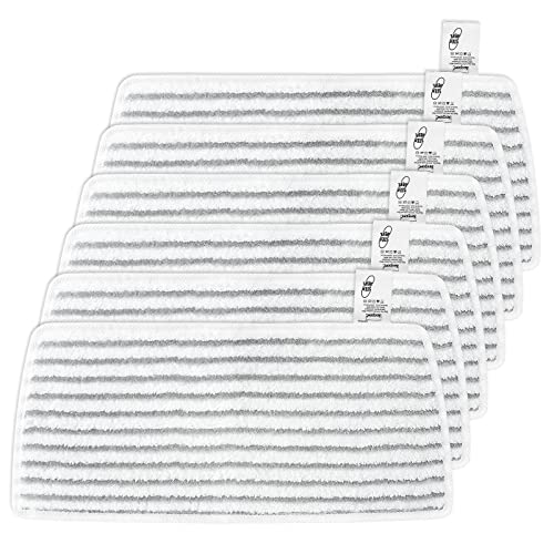 KEEPOW Vileda Steam XXL, 6 pezzi di ricambio per pulitore a vapore Vileda Steam PLUS XXL, lavabile in grigio