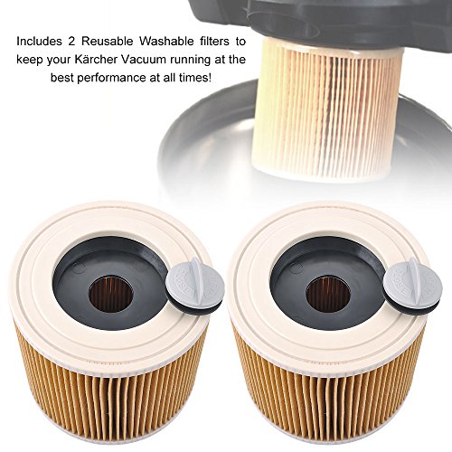 Keepow Cartridge Filter for WD 2 Vacuum Cleaners