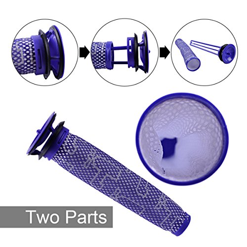 KEEPOW Filtre pour Aspirateur Dyson V8 V7 V6 DC62 Accessoire, Pre-Moteur Filtres de Rechange pour Dyson DC58 DC59 DC61 965661-01 Lot de 3
