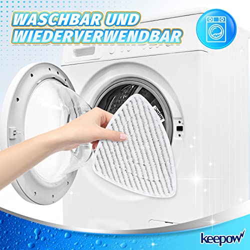 KEEPOW 6403M 8 rivestimenti di ricambio per pulitore a vapore Vileda compatibile con pulitore a vapore Vileda Steam e pulitore a vapore Vileda Steam Plus, materiale di aggiornamento (4 grigio + 4 bianco)