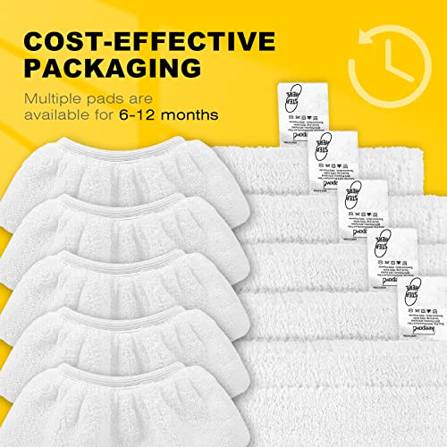 KEEPOW Lot de 10 chiffons en microfibre compatibles avec les nettoyeurs vapeur Kärcher EasyFix SC 2, SC 3, SC 4, SC 5 (5 buses de sol + 5 buses manuelles)