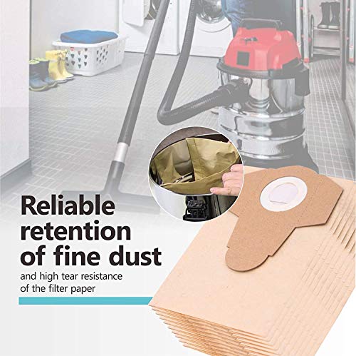 KEEPOW Lot de 10 sacs de collecte de saleté de 20 l pour aspirateurs Einhell Wet and Dry