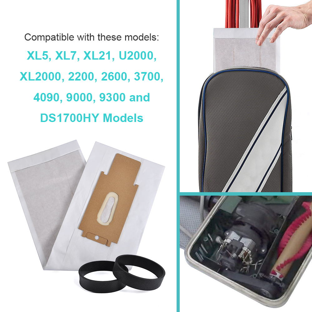KEEPOW 4401D Vacuums Bags & Belts for Oreck XL Upright