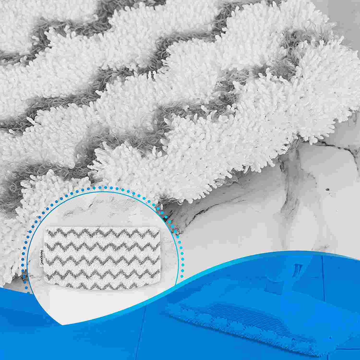 KEEPOW Steam Mop Pads for Shark S1000A S1000 S1000C S1000WM S1001C 6 Pack