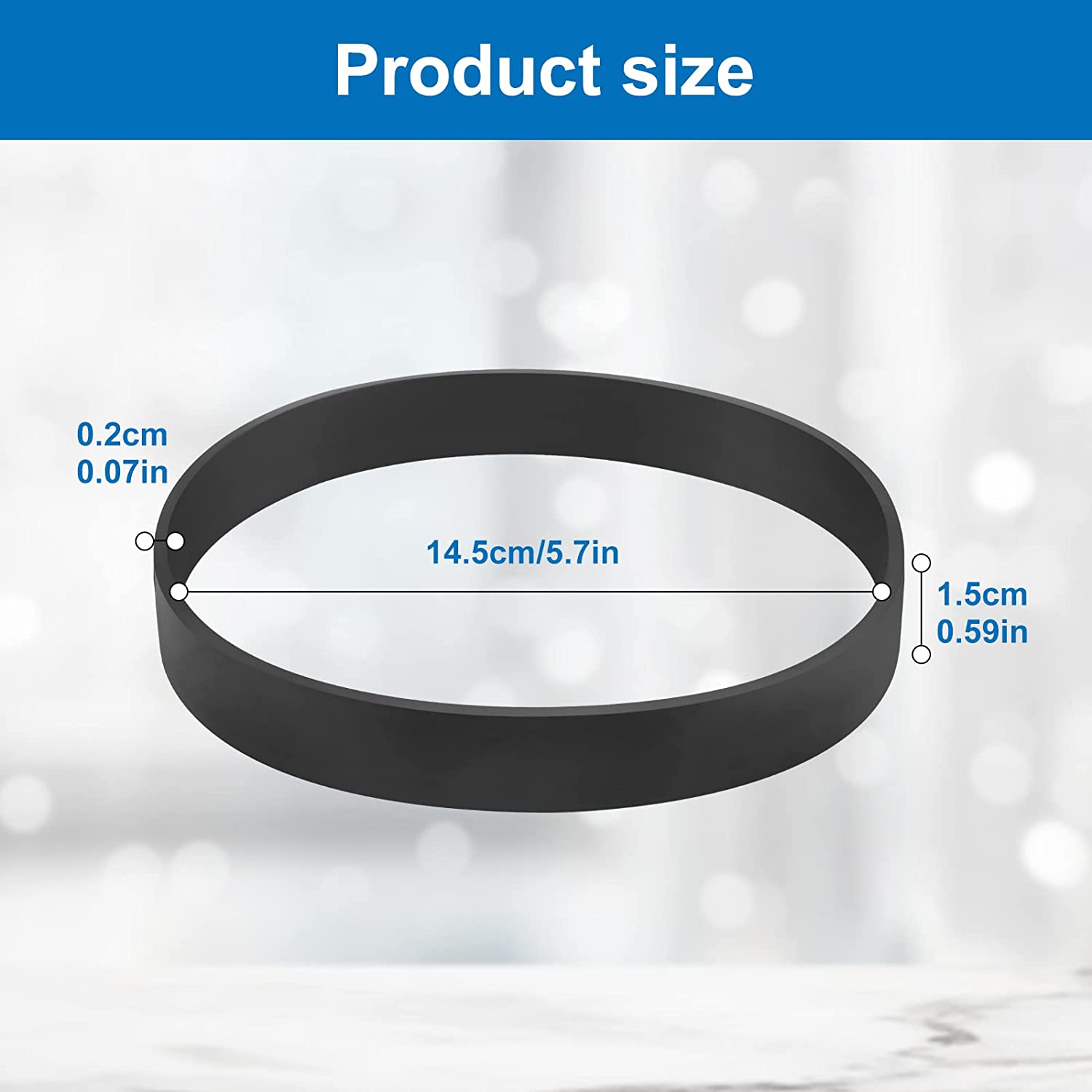 KEEPOW 3 Pack Vacuum Belts Fit for Hoover WindTunnel & Tempo Cleaner, Replace Part 38528-033, Style 160, Fit Model UH70110 UH70110RM UH70100 UH70100RM UH70106